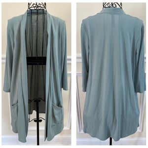 NWOT Zenana Premium 3/4 Sleeve Open Front Long Cardigan